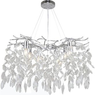Подвесная люстра Stilfort Ramo 2180/09/08P, 8×E14 по 40 Вт, хром/прозрачный