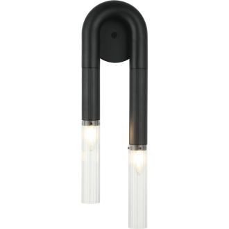 Бра Stilfort Fortuna 2185/02/02W, 2×E14 по 40 Вт, черный/прозрачный