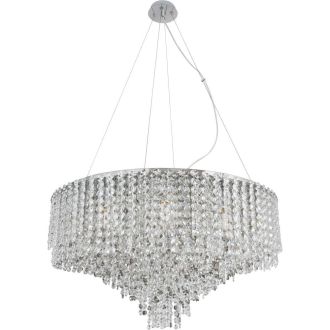 Подвесная люстра Stilfort Rain of Crystal 2187/09/16P, 16×E14 по 40 Вт, хром/прозрачный