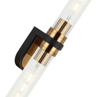 Бра Stilfort Sevage 2200/00/02W, 2×E27 по 10 Вт, черный/прозрачный