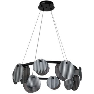 Подвесная люстра Stilfort Relux 4008/02/08P, LED 40 Вт, черный/серый