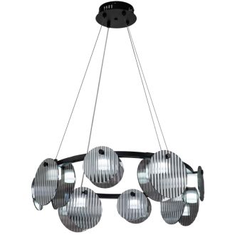 Подвесная люстра Stilfort Relux 4008/02/08P, LED 40 Вт, черный/серый
