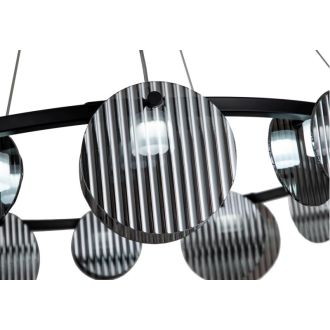 Подвесная люстра Stilfort Relux 4008/02/08P, LED 40 Вт, черный/серый