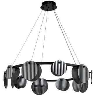Подвесная люстра Stilfort Relux 4008/02/10P, LED 50 Вт, черный/серый