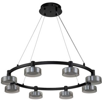 Подвесная люстра Stilfort Gloze 4009/02/08P, LED 40 Вт, черный/белый