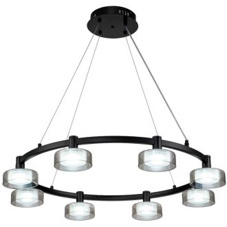 Подвесная люстра Stilfort Gloze 4009/02/08P, LED 40 Вт, черный/белый