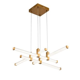 Подвесная люстра Stilfort Quadro 4010/05/04P, LED 60 Вт, бронзовый/прозрачный