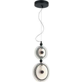 Подвесной светильник Stilfort Sportu 4012/02/02P, LED 23 Вт, черный/прозрачный