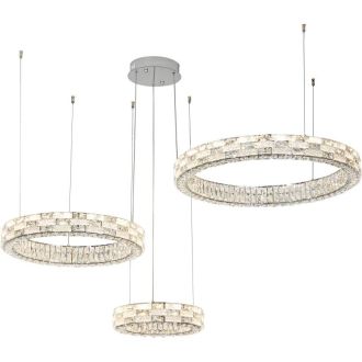 Каскадная люстра Stilfort Gabbana 4014/09/03P, LED 150 Вт, хром/прозрачный