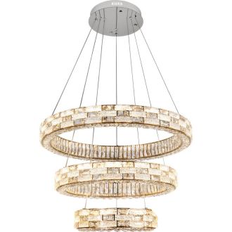 Каскадная люстра Stilfort Gabbana 4014/09/03PLS, LED 150 Вт, хром/прозрачный