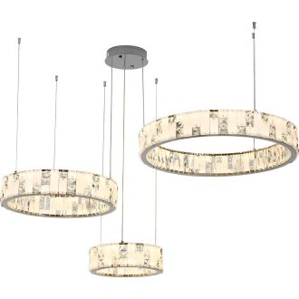 Каскадная люстра Stilfort Cherruti 4015/09/03P, LED 150 Вт, хром/белый