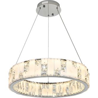Подвесная люстра Stilfort Cherruti 4015/09/06P, LED 60 Вт, хром/белый