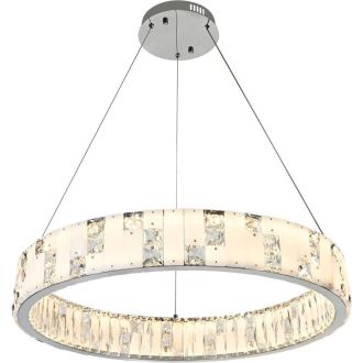 Подвесная люстра Stilfort Cerruti 4015/09/08P, LED 80 Вт, хром/белый