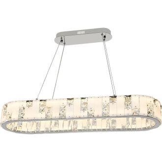 Подвесная люстра Stilfort Cherruti 4015/09/10PL, LED 80 Вт, хром/белый