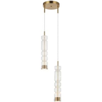 Подвесной светильник Stilfort Up and down 4023/05/02PW, LED 24 Вт, бронзовый/прозрачный