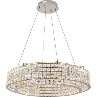 Подвесная люстра Stilfort Karnelli 4024/09/08P, LED 100 Вт, хром/прозрачный