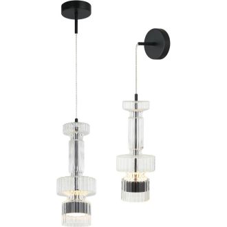 Подвесной светильник Stilfort Down Up 4030/02/01PW, LED 21 Вт, черный/прозрачный