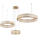 Каскадная люстра Stilfort Rhombus 4040/03/03P+PL, LED 150 Вт, золотой/прозрачный