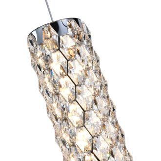 Подвесной светильник Stilfort Rhombus 4040/09/01P, LED 25 Вт, хром/прозрачный