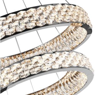 Каскадная люстра Stilfort Rhombus 4040/09/03P+PL, LED 150 Вт, хром/прозрачный