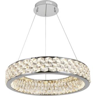 Подвесная люстра Stilfort Rhombus 4040/09/06P, LED 70 Вт, хром/прозрачный