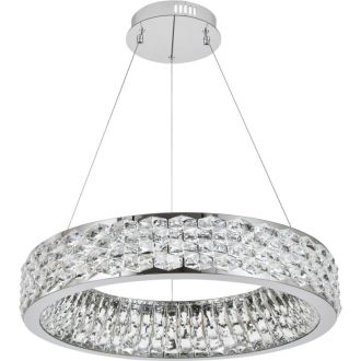 Подвесная люстра Stilfort Rhombus 4040/09/06P, LED 70 Вт, хром/прозрачный
