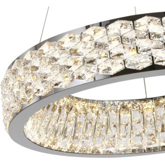 Подвесная люстра Stilfort Rhombus 4040/09/06P, LED 70 Вт, хром/прозрачный