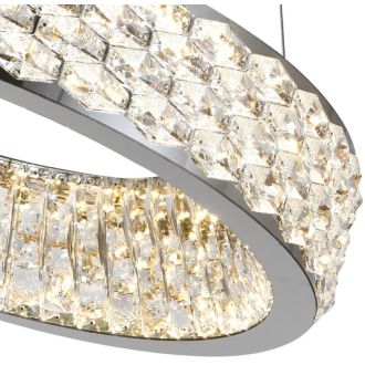 Подвесная люстра Stilfort Rhombus 4040/09/06P, LED 70 Вт, хром/прозрачный