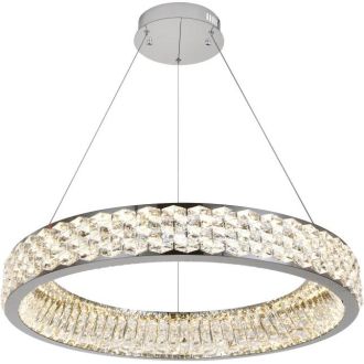 Подвесная люстра Stilfort Rhombus 4040/09/08P, LED 70 Вт, хром/прозрачный