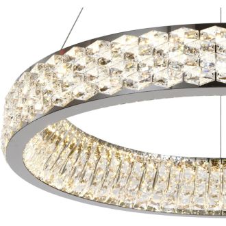 Подвесная люстра Stilfort Rhombus 4040/09/08P, LED 70 Вт, хром/прозрачный