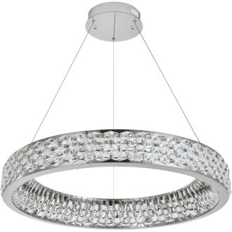 Подвесная люстра Stilfort Rhombus 4040/09/08P, LED 70 Вт, хром/прозрачный