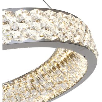 Подвесная люстра Stilfort Rhombus 4040/09/08P, LED 70 Вт, хром/прозрачный
