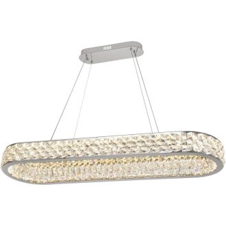 Подвесная люстра Stilfort Rhombus 4040/09/12PL, LED 80 Вт, хром/прозрачный