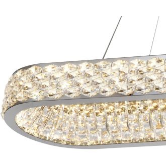 Подвесная люстра Stilfort Rhombus 4040/09/12PL, LED 80 Вт, хром/прозрачный