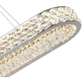 Подвесная люстра Stilfort Rhombus 4040/09/12PL, LED 80 Вт, хром/прозрачный