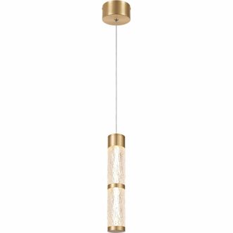 Подвесной светильник Stilfort Columnia 4051/05/01P, LED 11 Вт, золото матовое/прозрачный