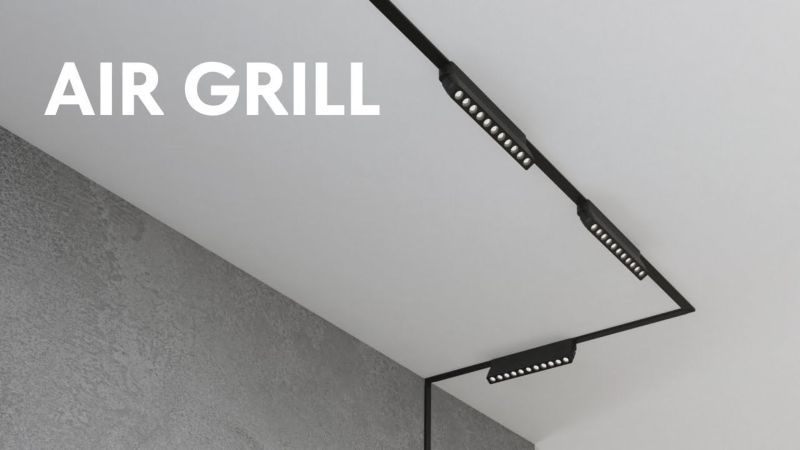 Видео: DK5338-BK Светильник для трека Air, серия Grill 4000 со светодиодом, L230*W26*H60мм, 48V DC, 12W, RA?90, 36°, 4000K, IP20, черный, алюминий